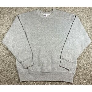 Vintage BVD Sweatshirt Mens Large‎ Gray Crewneck Made USA 50/50 Fleece Pullover